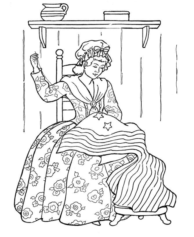  Flag Day Coloring Page