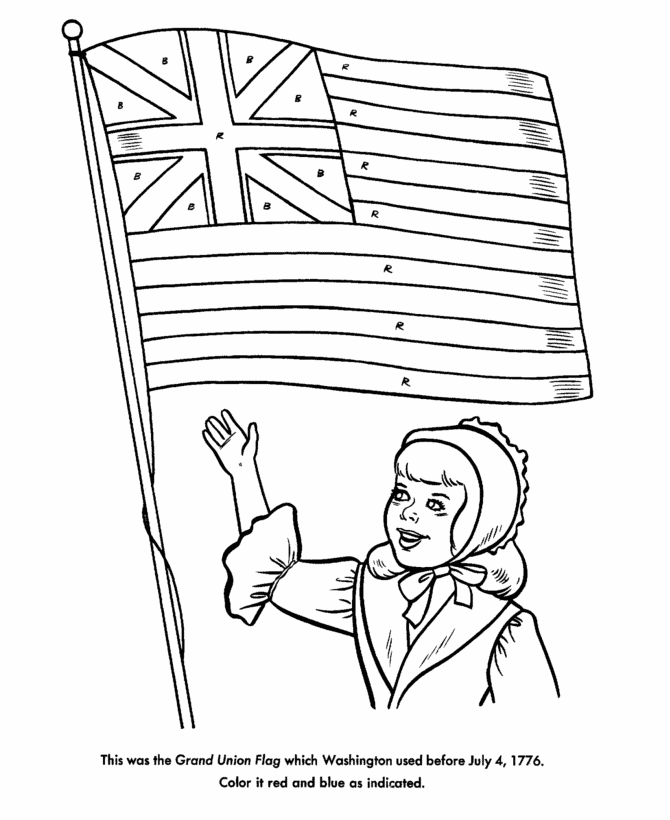  Flag Day Coloring Page