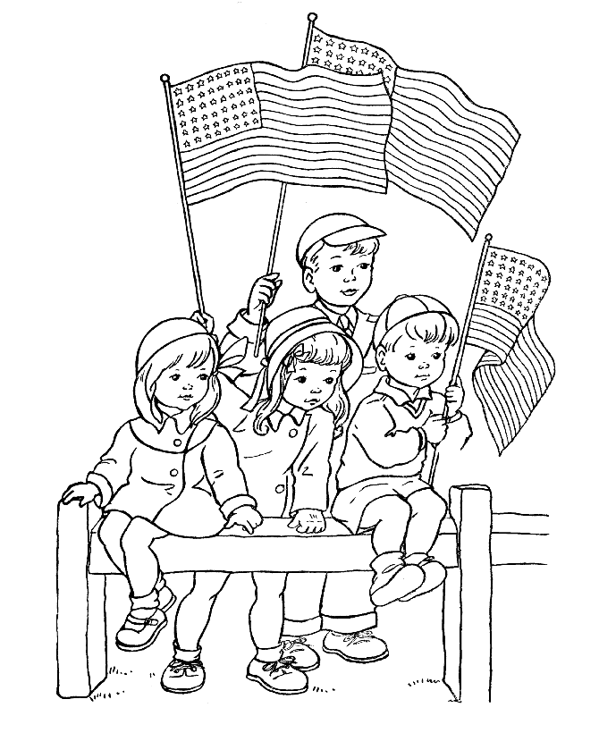  Flag Day Coloring Page