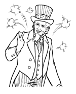 July fourth coloring page