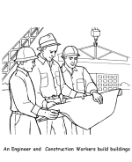 Labor Day construction coloring page