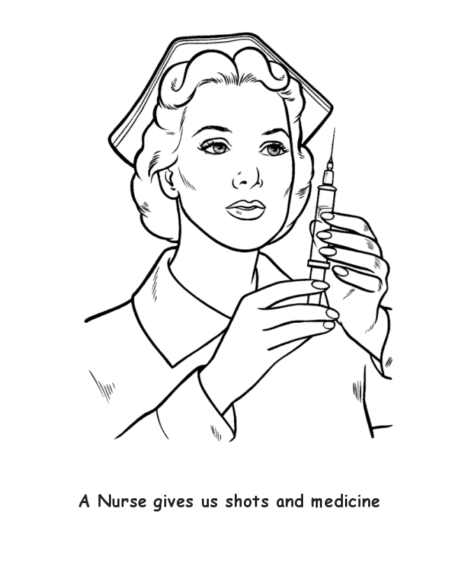 USAPrintables Labor Day Coloring Pages nurse Labor Day Coloring