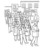 Labor Day strike coloring page