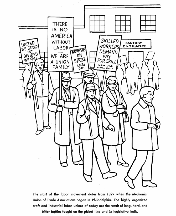  Labor Day Coloring Page