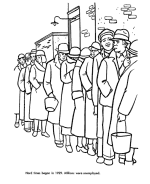 Great Depression coloring page