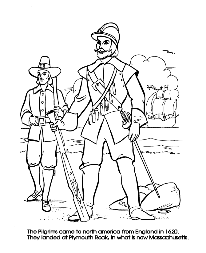  The First Thanksgiving Coloring Page