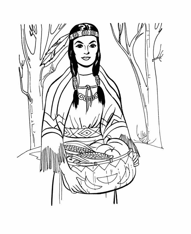 native american thanksgiving coloring pages - photo #27