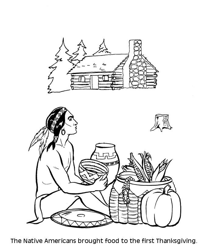  The First Thanksgiving Coloring Page