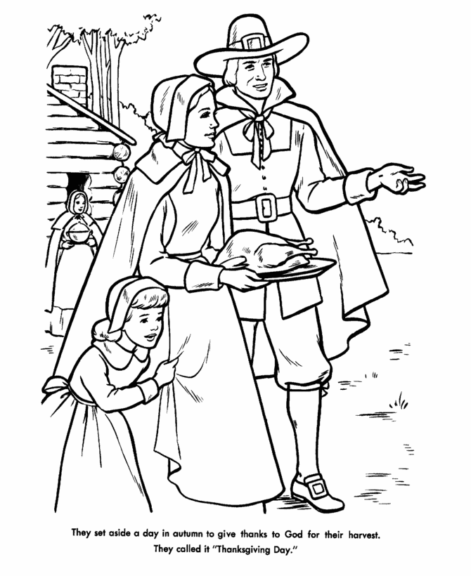  The First Thanksgiving Coloring Page