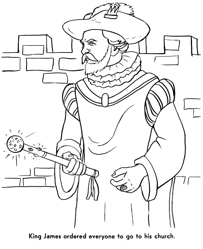  The Pilgrims Thanksgiving Story Coloring Page