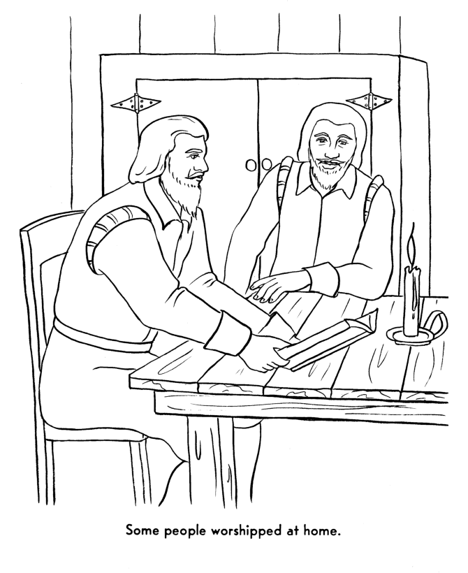  The Pilgrims Thanksgiving Story Coloring Page
