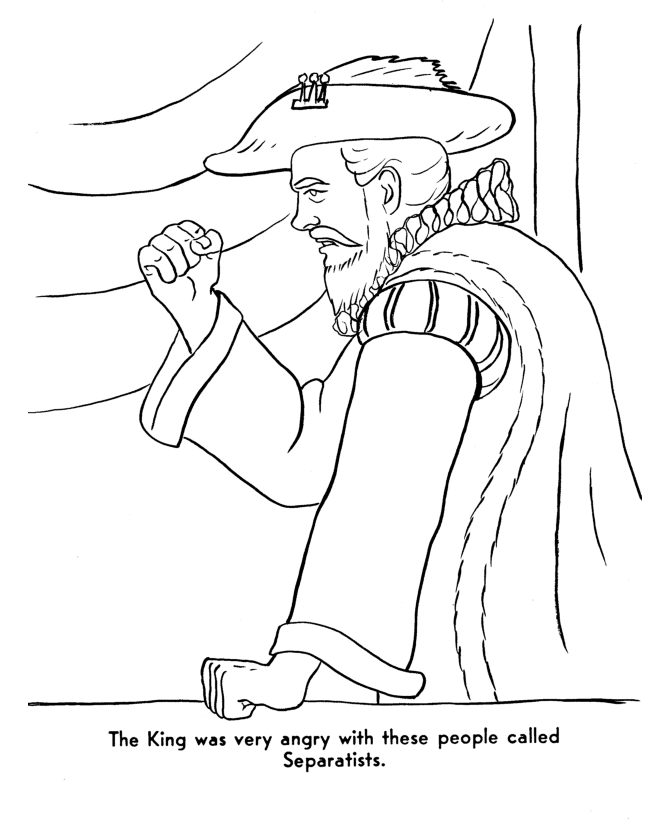  The Pilgrims Thanksgiving Story Coloring Page