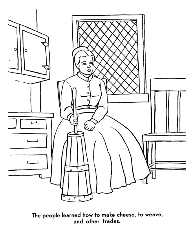  The Pilgrims Thanksgiving Story Coloring Page