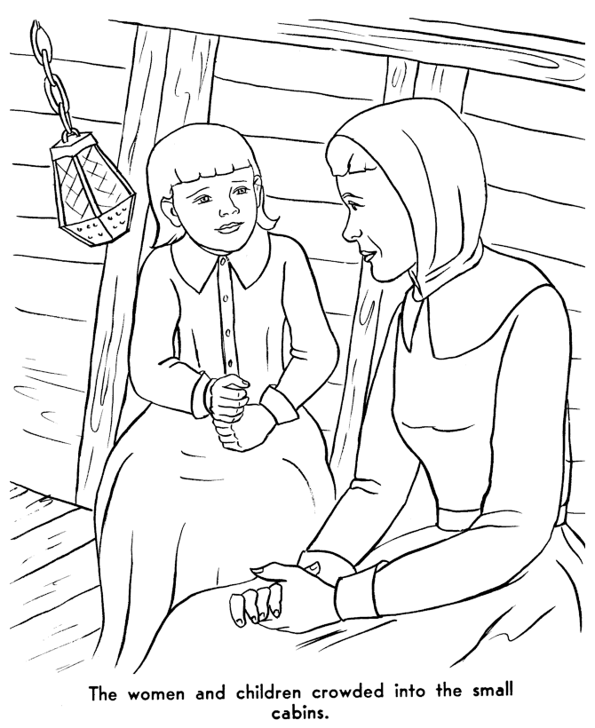  The Pilgrims Thanksgiving Story Coloring Page