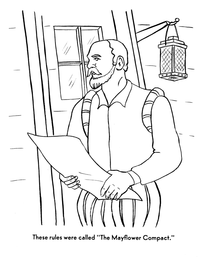 historical-pilgrim-coloring-page