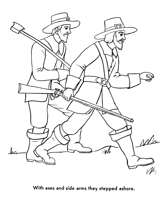 colonist coloring pages