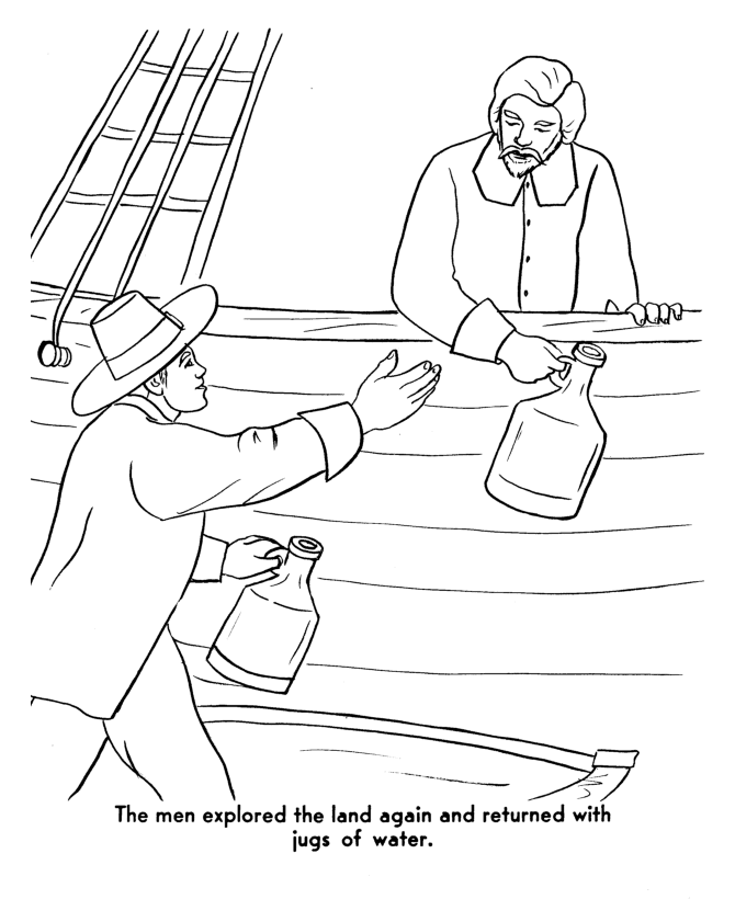  The Pilgrims Thanksgiving Story Coloring Page