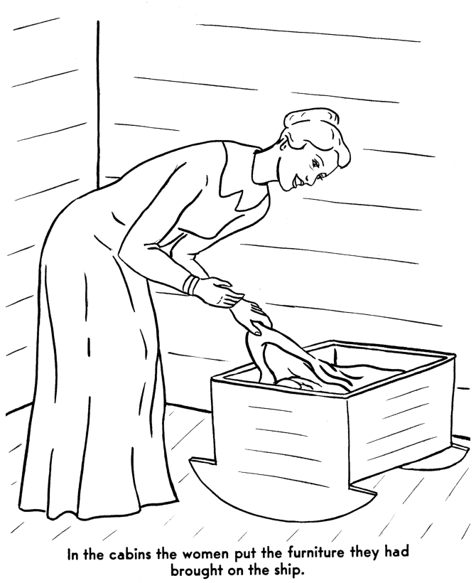  The Pilgrims Thanksgiving Story Coloring Page