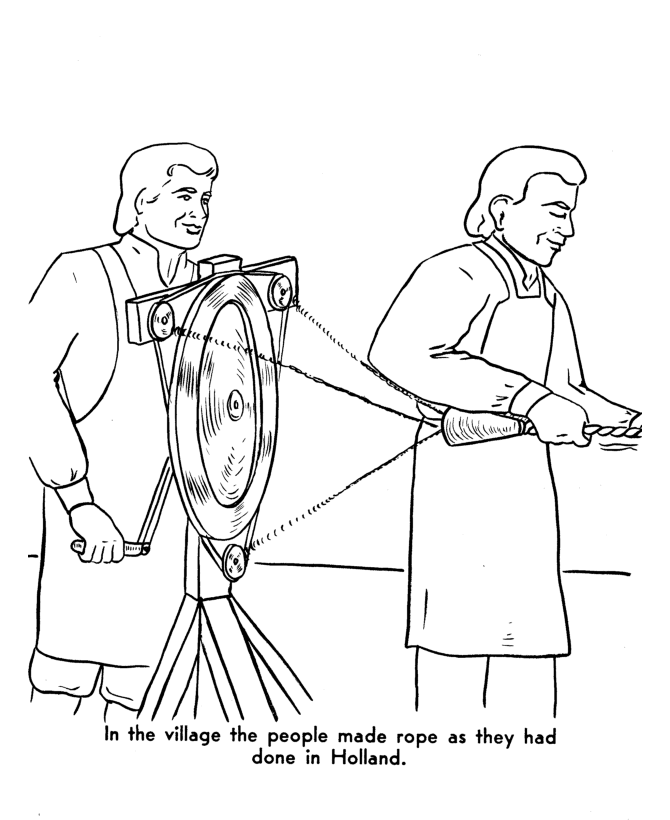  The Pilgrims Thanksgiving Story Coloring Page