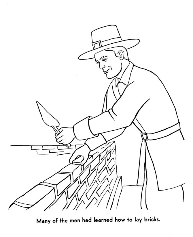  The Pilgrims Thanksgiving Story Coloring Page