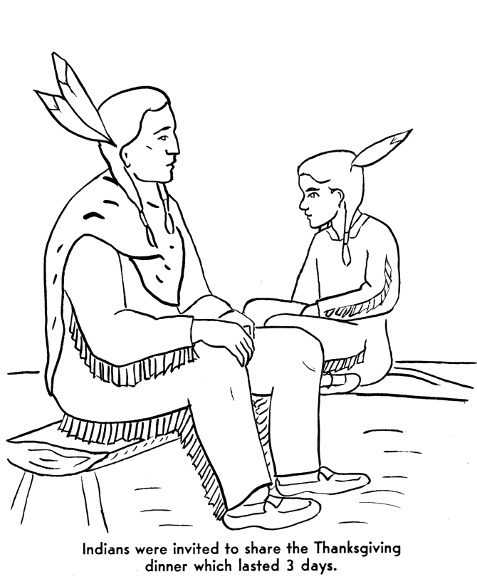  The Pilgrims Thanksgiving Story Coloring Page