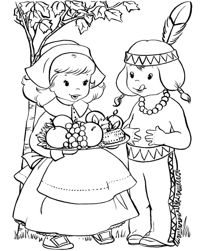 native american thanksgiving coloring pages - photo #21