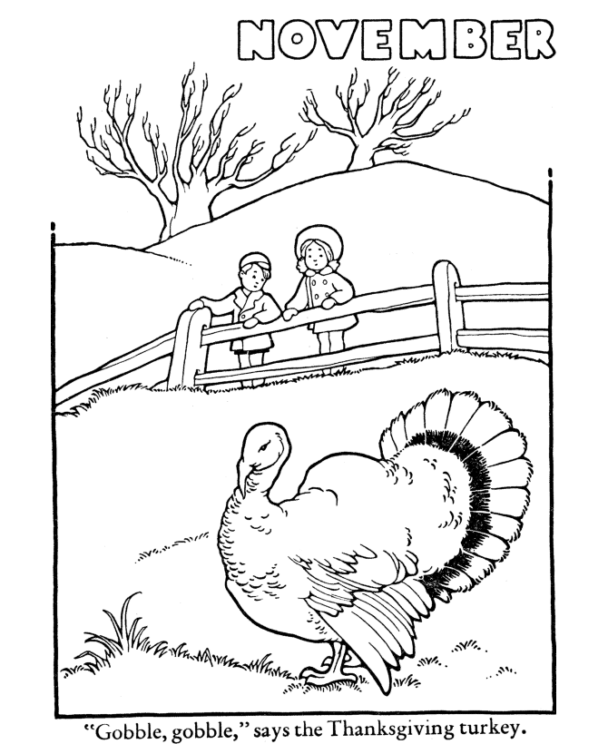  Thanksgiving Turkey Coloring Page