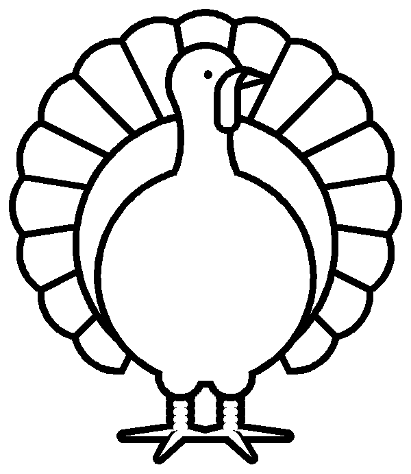  Thanksgiving Turkey Outline Coloring Page