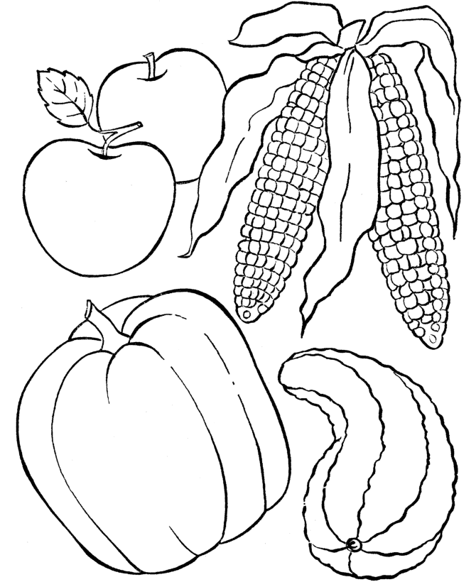  Thanksgiving Horn of Plenty Coloring Page