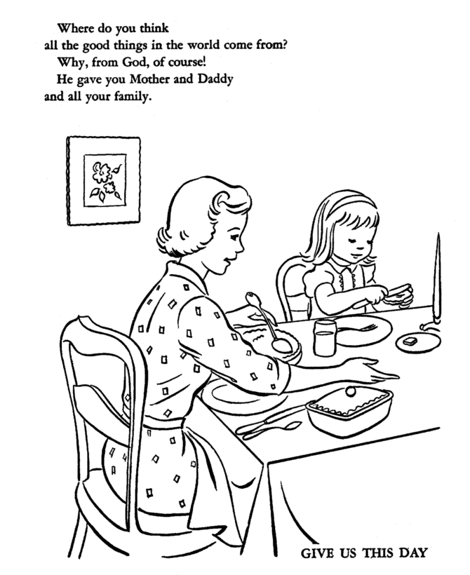  Thanksgiving Grace Coloring Page