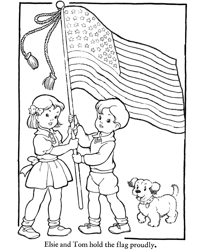  US Flag Coloring Page