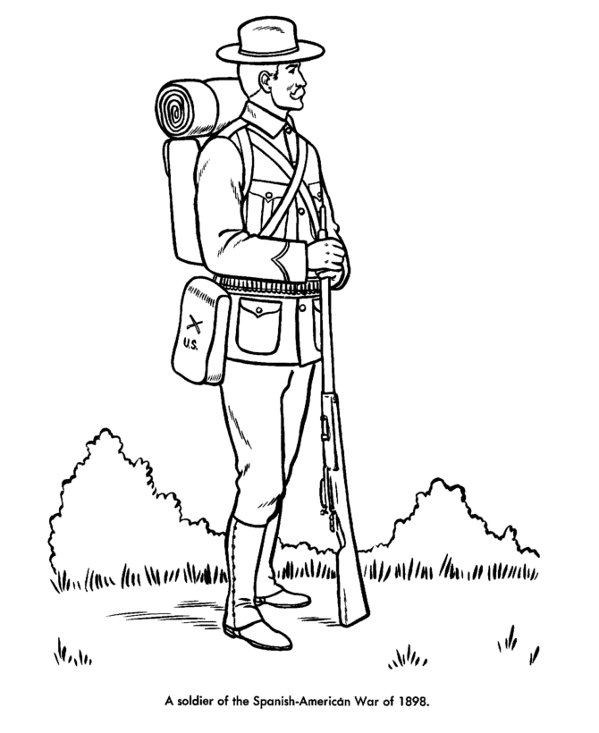  Spanish-American War veteran Coloring Page