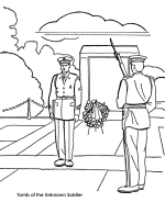 Memorial Day Holiday coloring page 