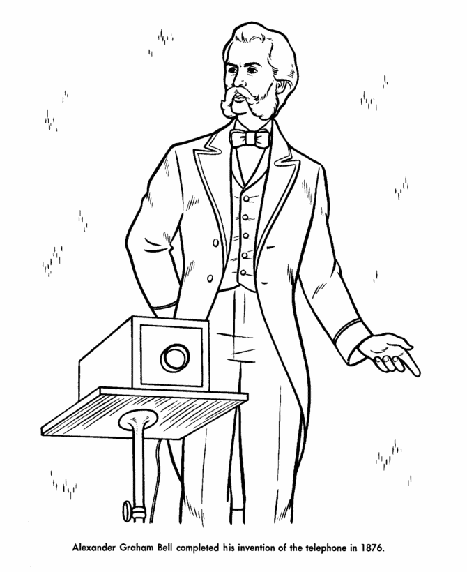  Alexander Graham Bell Coloring Page