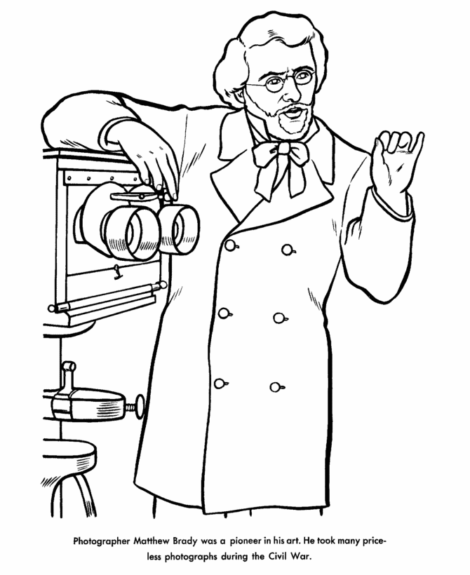  Mathew Brady Coloring Page