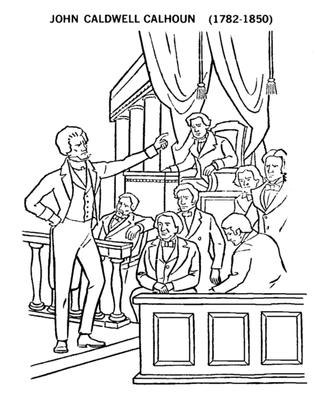  John Caldwell Calhoun Coloring Page