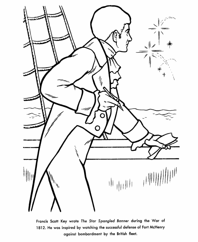  Francis Scott Key Coloring Page