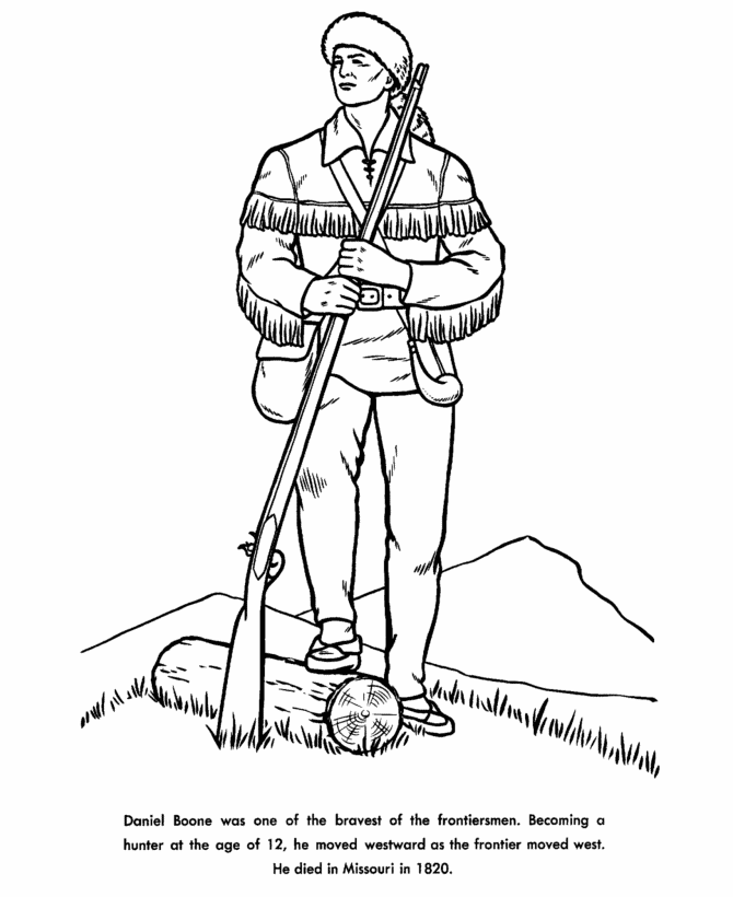 davy crocket coloring pages - photo #30