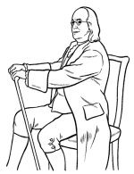 Ben Franklin Coloring page