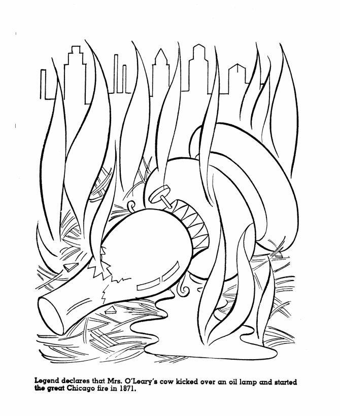 fire coloring page