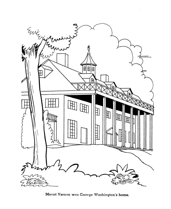  Mount Vernon Coloring Page