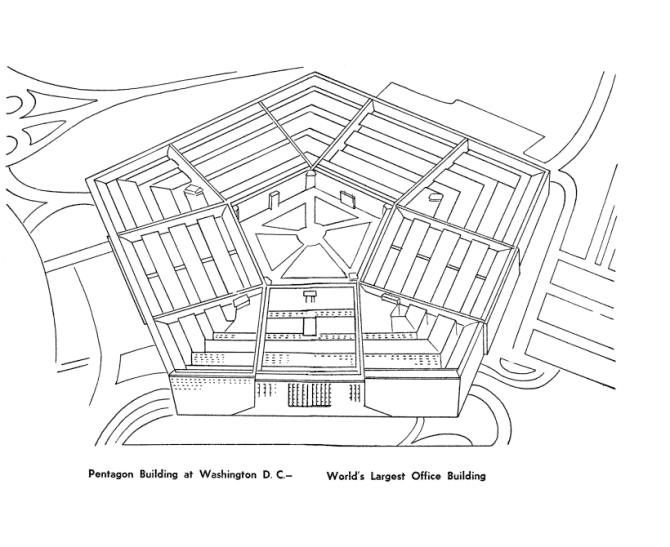  Pentagon Building Coloring Page