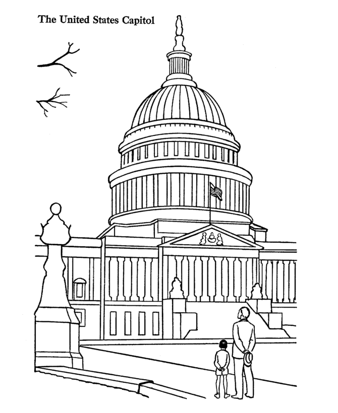  Capitol Building Coloring Page