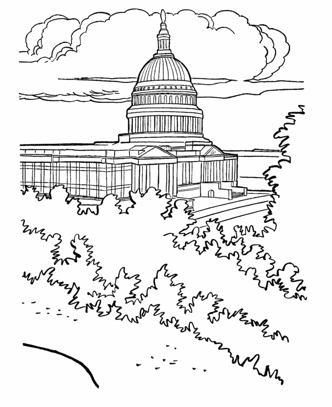  Capitol Building Coloring Page