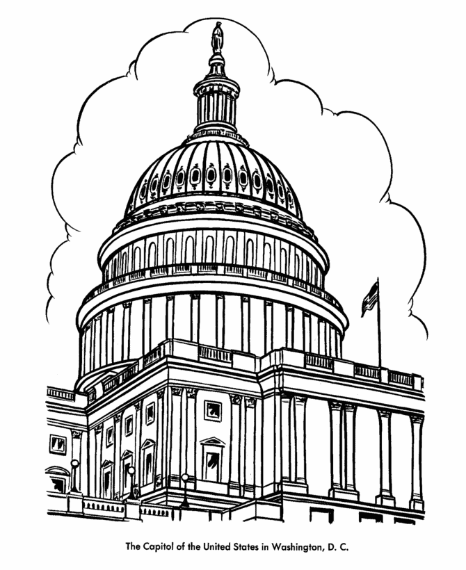  Capitol Building Dome Coloring Page