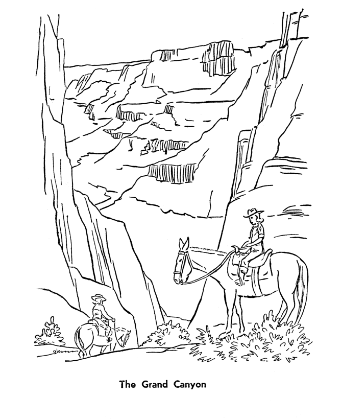  Grand Canyon Coloring Pages