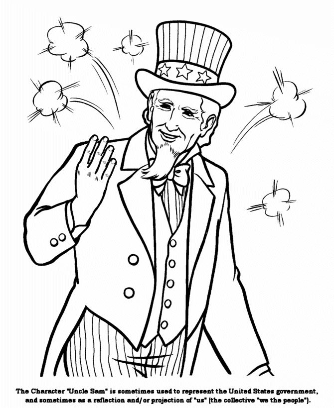 uncle sam hat coloring pages