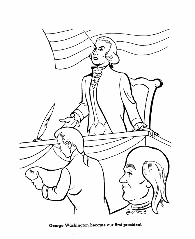  George Washington Coloring Page