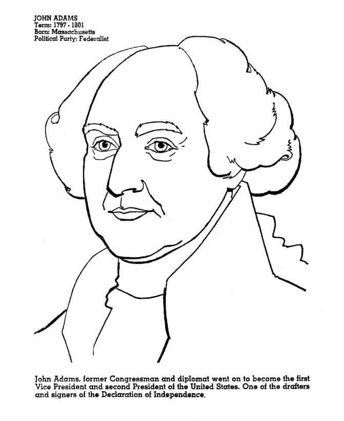  John Adams Coloring Page