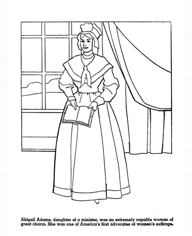 abigail adams coloring pages - photo #1